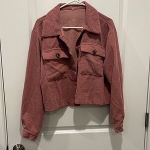 Women's Pink Corduroy Jacket